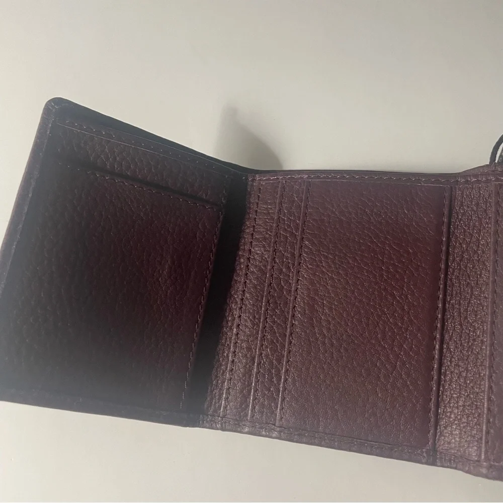 Aimee Kestenberg Zip It Up Trifold Leather Wallet in True Plum - Picture 6 of 13